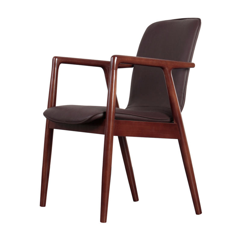 Arm Dining Chairs Modern Solid Wood Side Chairs for Dining Room