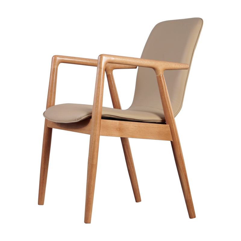 Arm Dining Chairs Modern Solid Wood Side Chairs for Dining Room