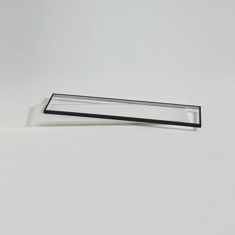 Metal Rectangular Close to Ceiling Lighting Modern LED Black Ceiling Light