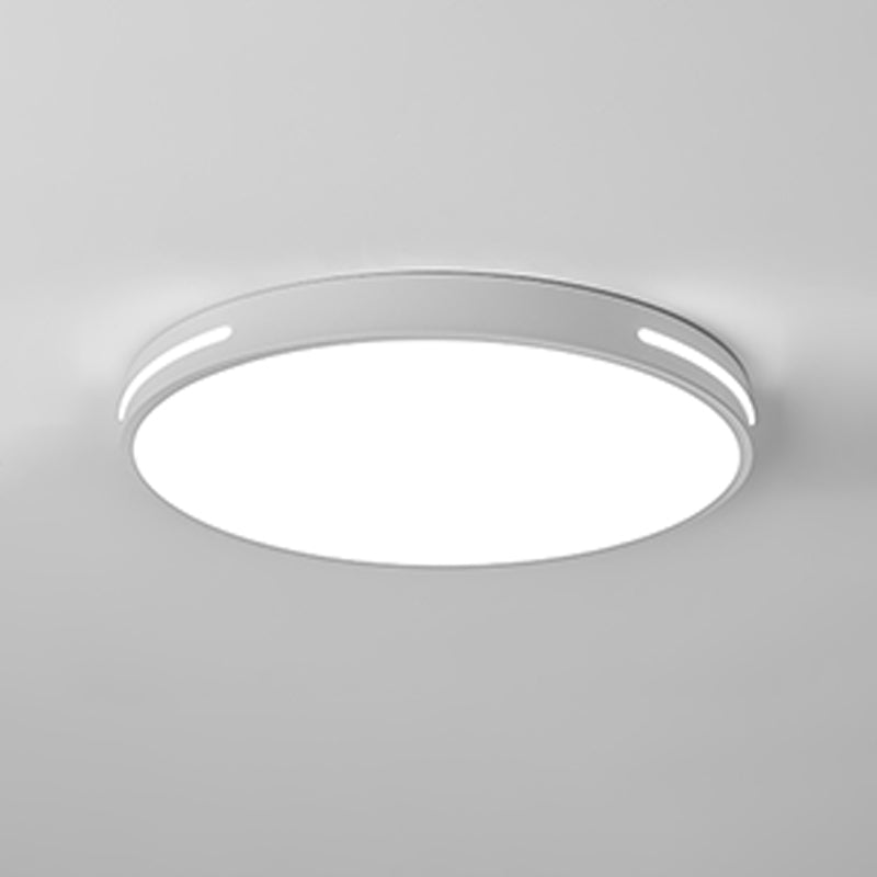 Round Shape LED Ceiling Lamp Modern Macaroon Iron 1 Light Flush Mount for Corridor