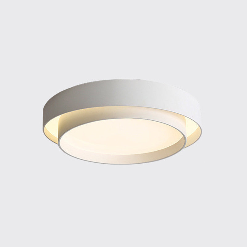 Modern Style Circular Shade Ceiling Lamp Metal 1 Headed Ceiling Lighting for Living Room