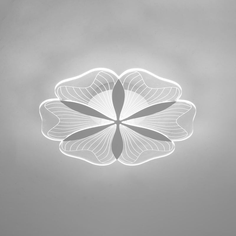 Modern Style Flower Shade Ceiling Lamp Metal 1 Headed Ceiling Lighting for Restaurant