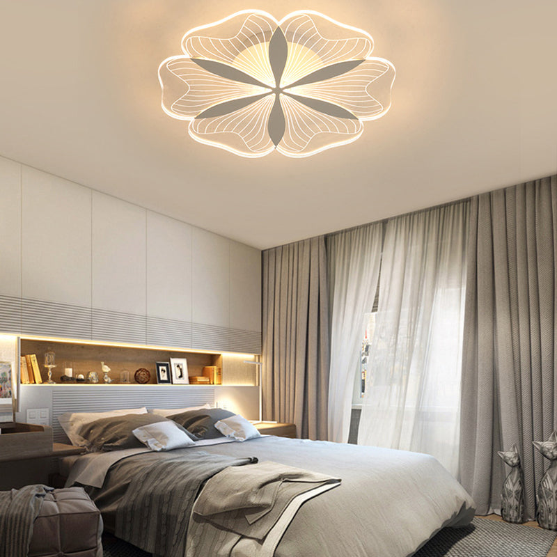 Modern Style Flower Shade Ceiling Lamp Metal 1 Headed Ceiling Lighting for Restaurant