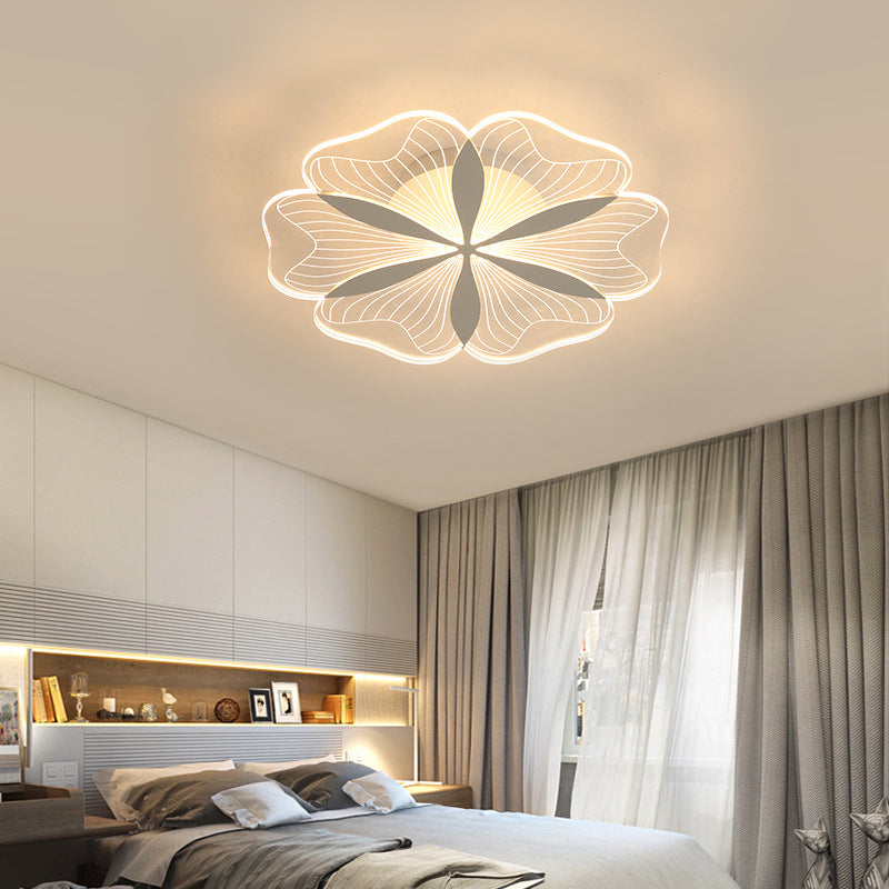 Modern Style Flower Shade Ceiling Lamp Metal 1 Headed Ceiling Lighting for Restaurant