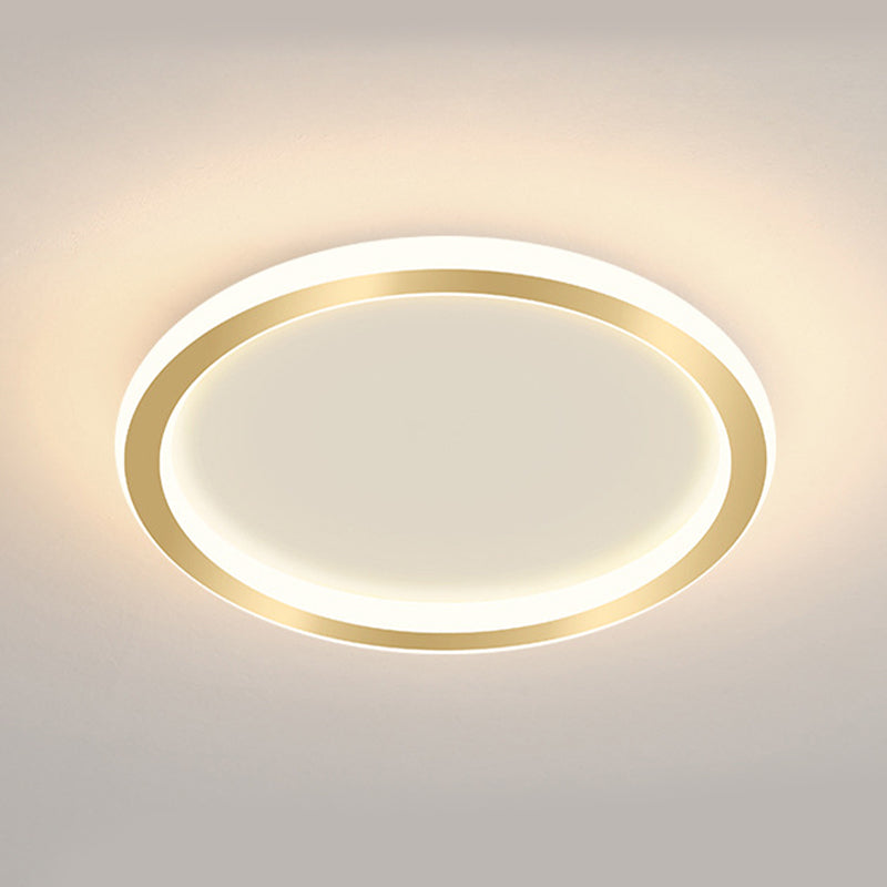 Circle Aluminum Ceiling Mounted Fixture Nordic LED Close to Ceiling Lamp