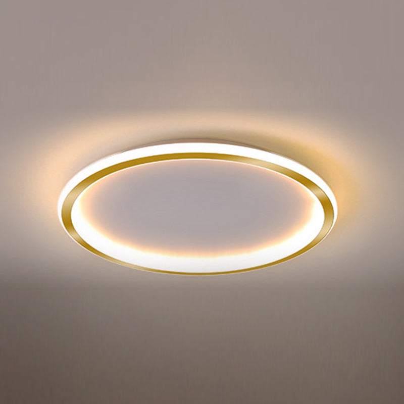 Circle Aluminum Ceiling Mounted Fixture Nordic LED Close to Ceiling Lamp