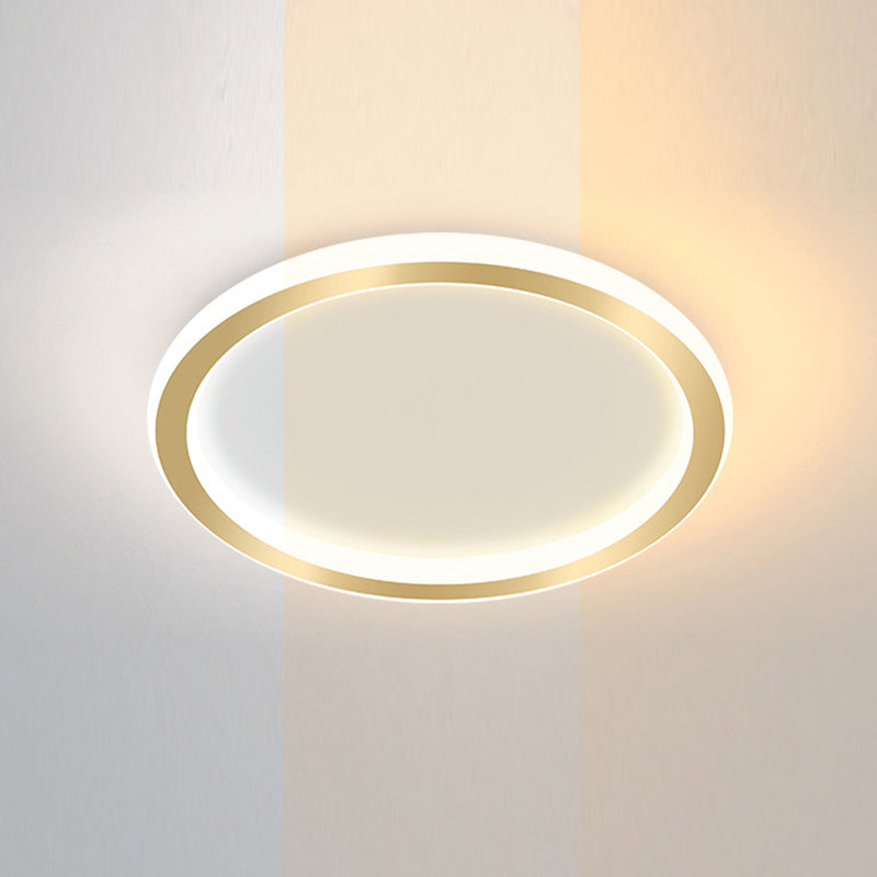 Circle Aluminum Ceiling Mounted Fixture Nordic LED Close to Ceiling Lamp