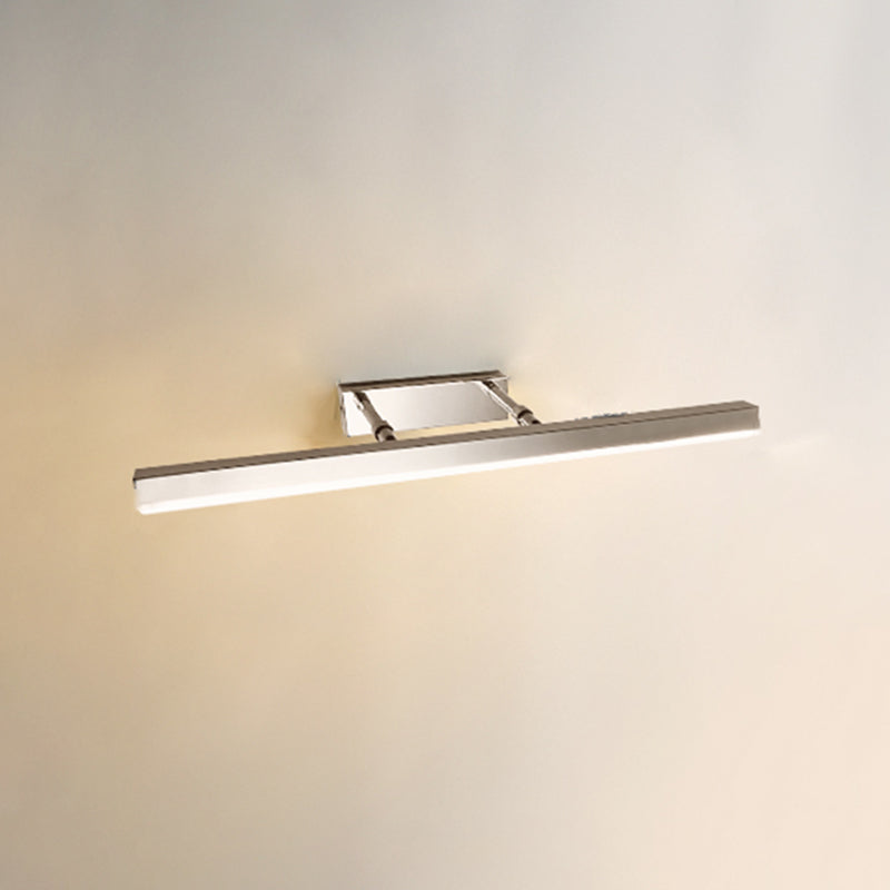 Linear Shape Metal Wall Sconce Modern Style 1-Light Mirror Swing Arm Wall Light Fixtures