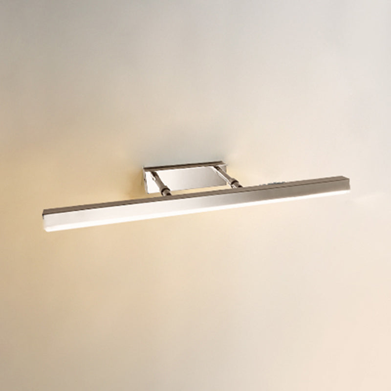 Linear Shape Metal Wall Sconce Modern Style 1-Light Mirror Swing Arm Wall Light Fixtures