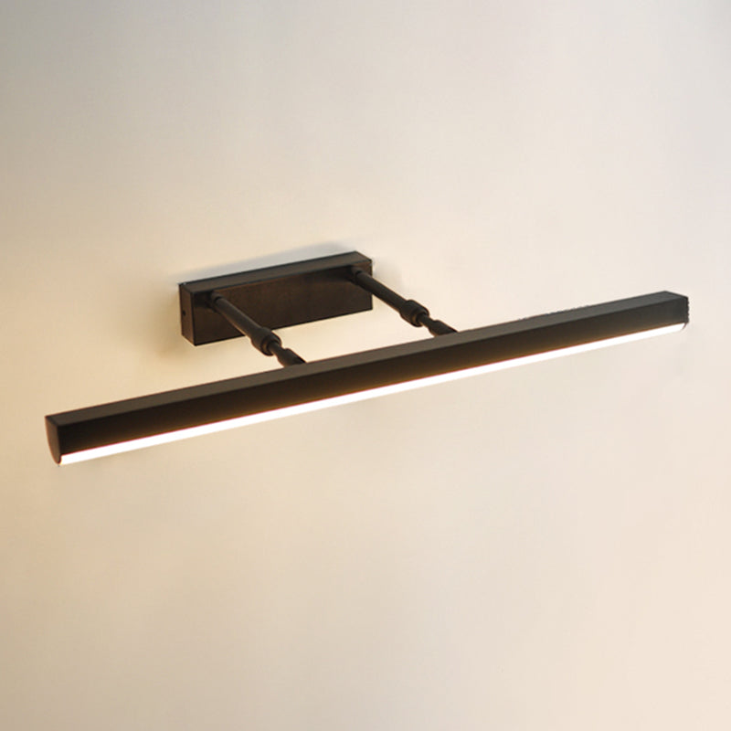 Linear Shape Metal Wall Sconce Modern Style 1-Light Mirror Swing Arm Wall Light Fixtures