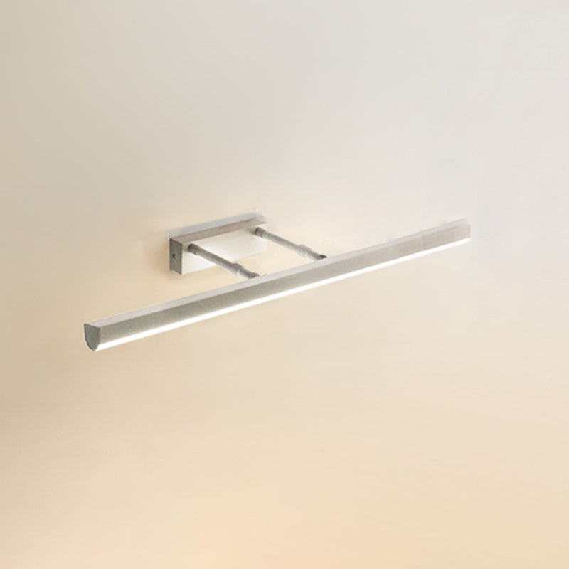 Linear Shape Metal Wall Sconce Modern Style 1-Light Mirror Swing Arm Wall Light Fixtures