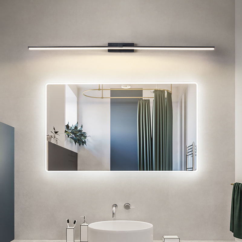 1 Light Strip Wall Sconce Modern Style Metal Sconce Lamp for Shower Room