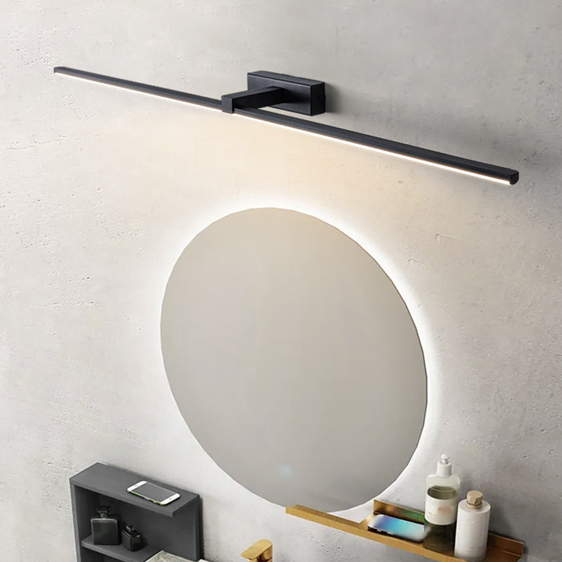 1 Light Strip Wall Sconce Modern Style Metal Sconce Lamp for Shower Room