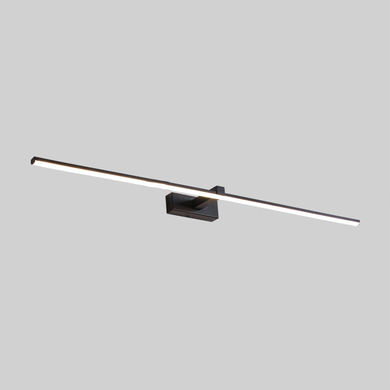 1 Light Strip Wall Sconce Modern Style Metal Sconce Lamp for Shower Room