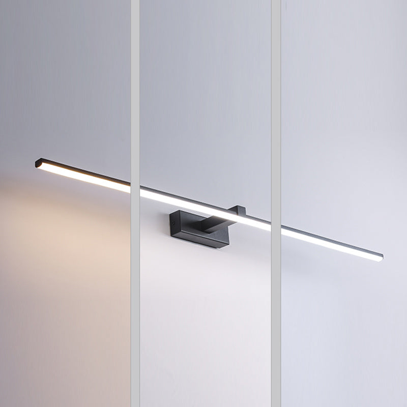 1 Light Strip Wall Sconce Modern Style Metal Sconce Lamp for Shower Room