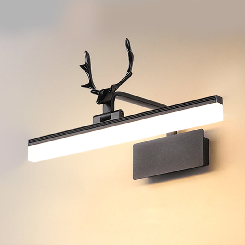 Modern Style Linear Shape Wall Sconce Metal 1 Light Sconce Light for Bathroom