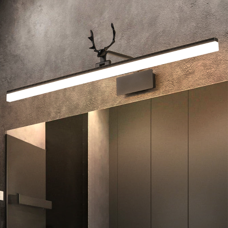 Modern Style Linear Shape Wall Sconce Metal 1 Light Sconce Light for Bathroom