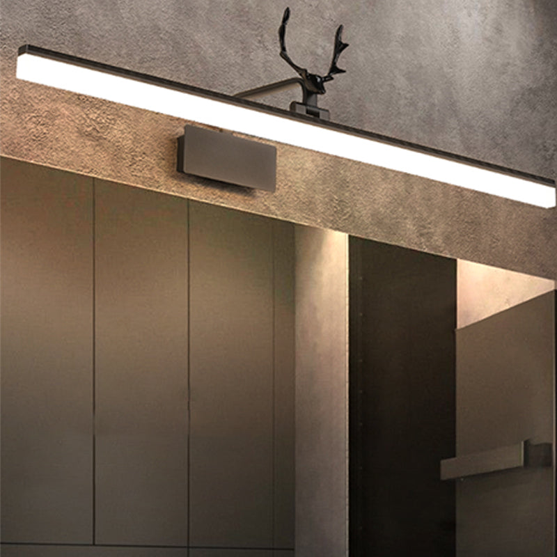 Modern Style Linear Shape Wall Sconce Metal 1 Light Sconce Light for Bathroom