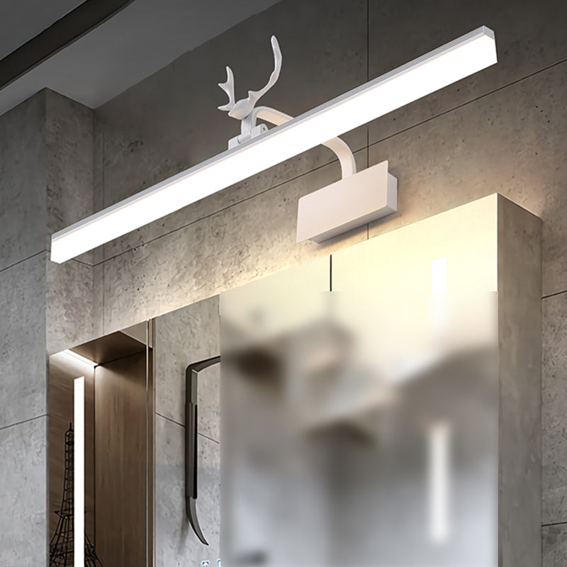 Modern Style Linear Shape Wall Sconce Metal 1 Light Sconce Light for Bathroom