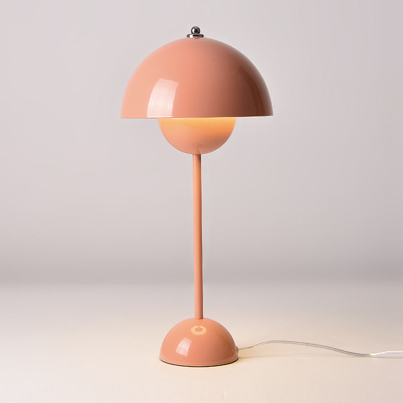 Macaron Style Table Lamp 1-Light Desk Lamp with Metal Shade for Bedroom