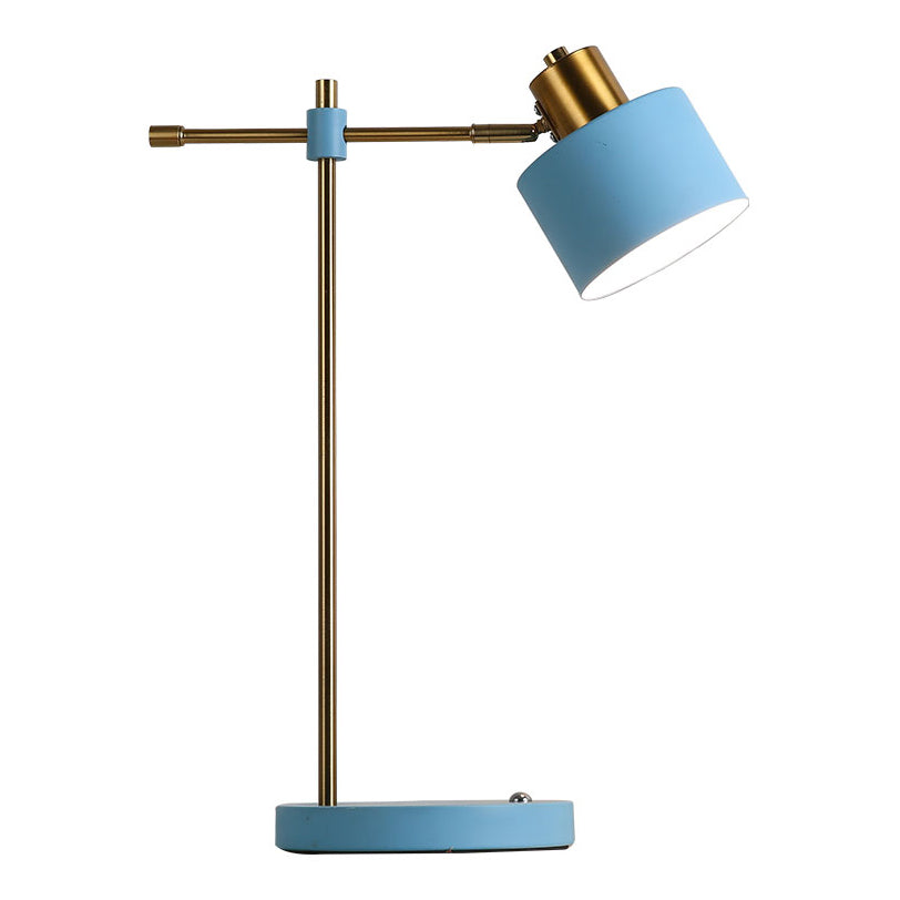 Contemporary Style Night Table Lamp Metal Shade Table Light for Bedroom