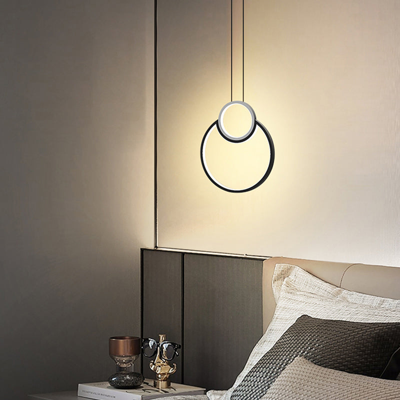 Modern Simple Aluminum Ceiling Lamp Line Shape LED Pendant Light for Bedroom