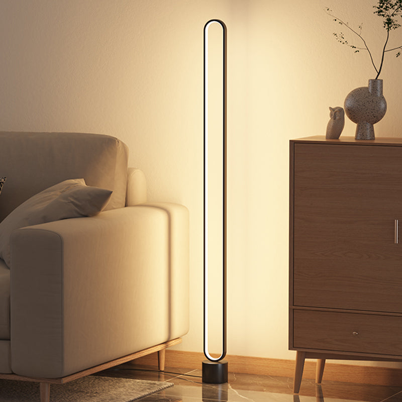 Contemporary Style Linear Shape Floor Lamp Metal 1 Light Floor Lamp