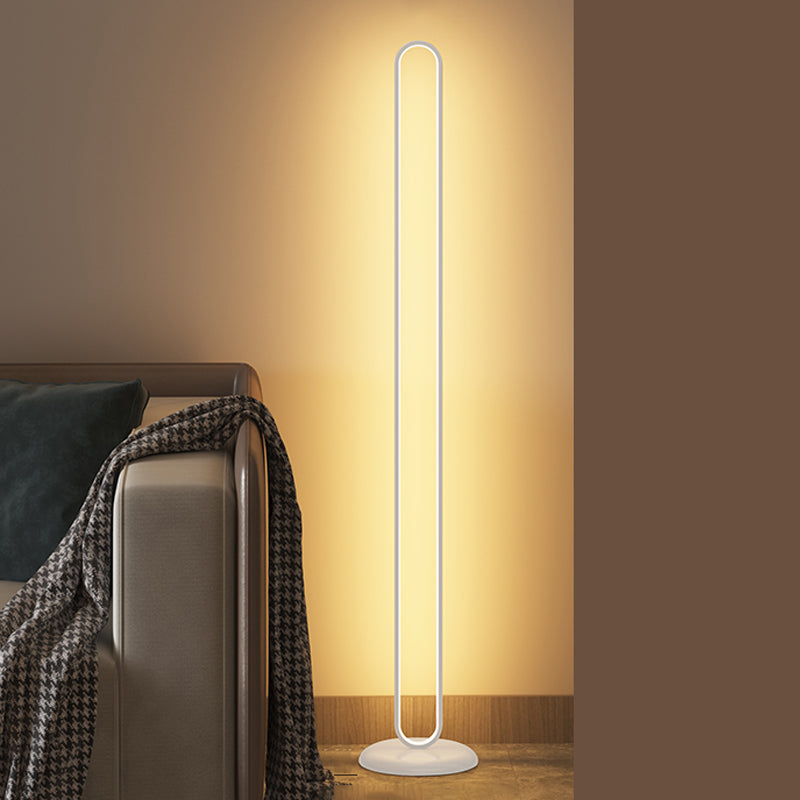 Contemporary Style Linear Shape Floor Lamp Metal 1 Light Floor Lamp