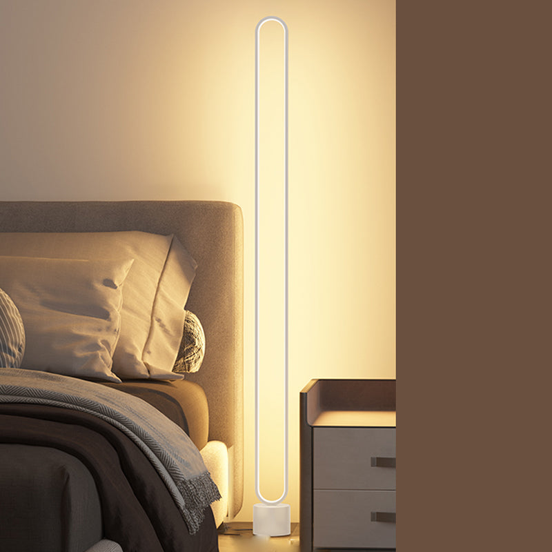 Contemporary Style Linear Shape Floor Lamp Metal 1 Light Floor Lamp