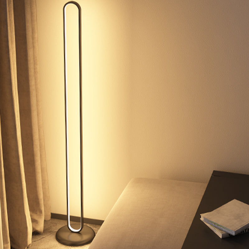 Contemporary Style Linear Shape Floor Lamp Metal 1 Light Floor Lamp