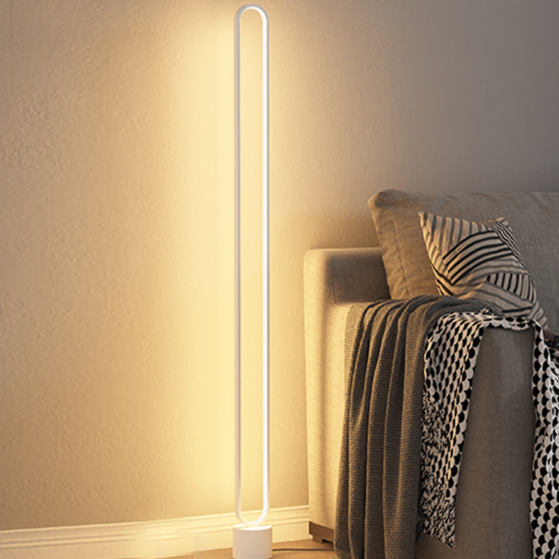 Contemporary Style Linear Shape Floor Lamp Metal 1 Light Floor Lamp