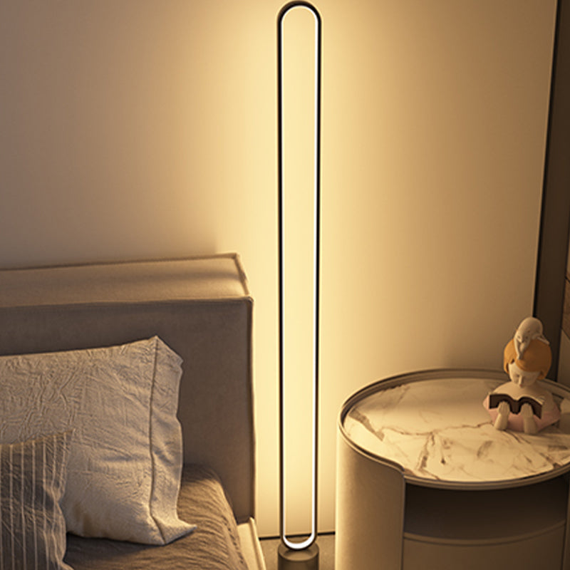 Contemporary Style Linear Shape Floor Lamp Metal 1 Light Floor Lamp