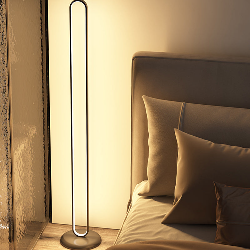 Contemporary Style Linear Shape Floor Lamp Metal 1 Light Floor Lamp