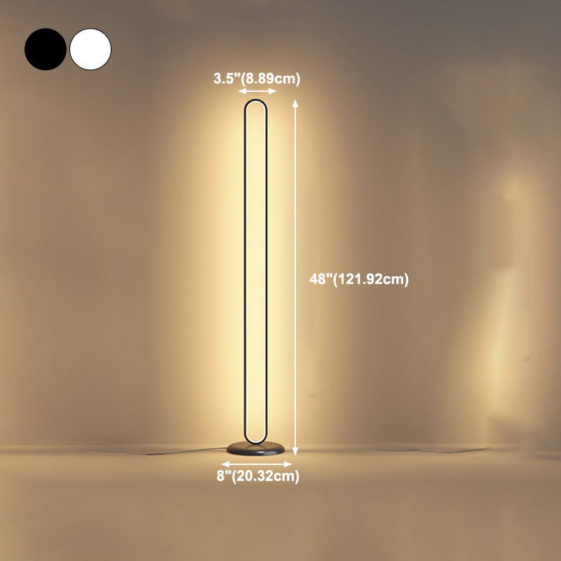 Contemporary Style Linear Shape Floor Lamp Metal 1 Light Floor Lamp