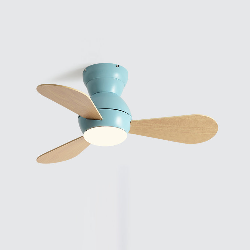 Colorful LED Ceiling Fan Light Modern Metal 1 Light LED Ceiling Fan for Children's Room