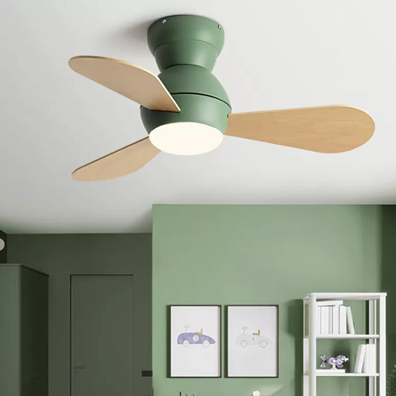 Colorful LED Ceiling Fan Light Modern Metal 1 Light LED Ceiling Fan for Children's Room