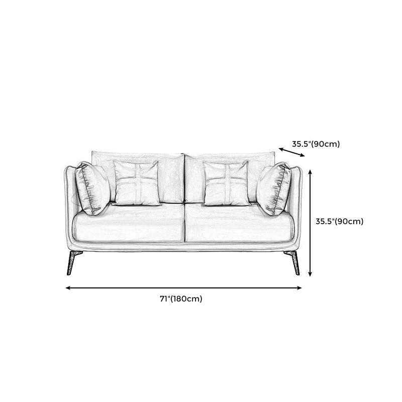 Urban Faux Leather Square Arm Sofa/Sectional for Apartment, Living Room