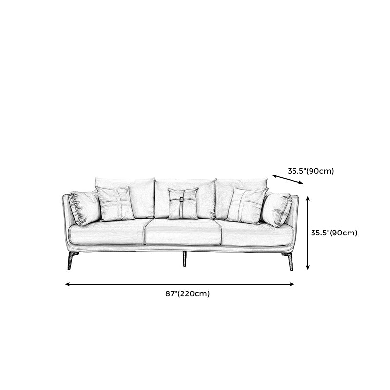 Urban Faux Leather Square Arm Sofa/Sectional for Apartment, Living Room