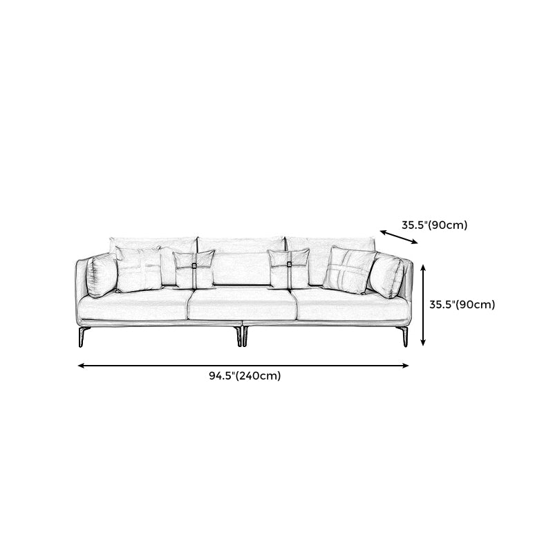 Urban Faux Leather Square Arm Sofa/Sectional for Apartment, Living Room