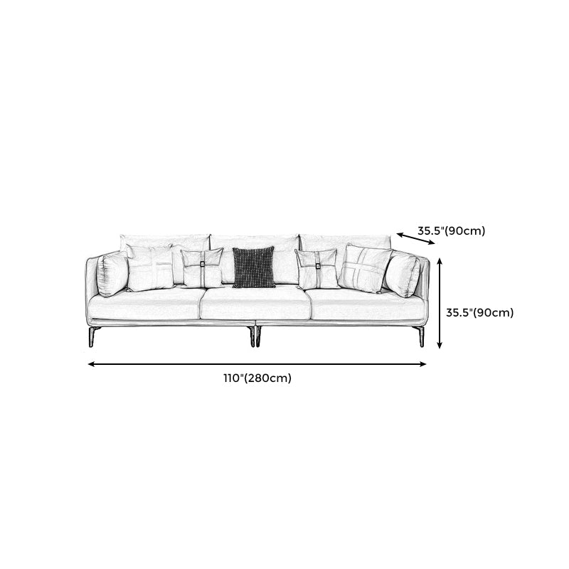 Urban Faux Leather Square Arm Sofa/Sectional for Apartment, Living Room