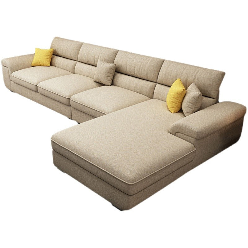 Pillow Top Arm Sectional Contemporary Sectional with Removable Cushions for Living Room