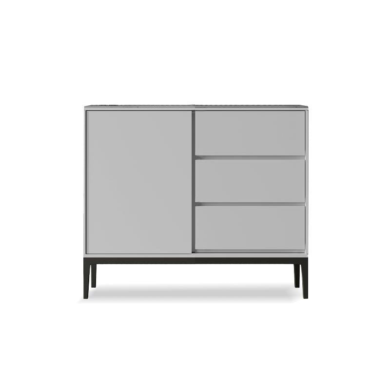 Contemporary Stone Sideboard 3-Drawer and 2-Door Dining Room Sideboard