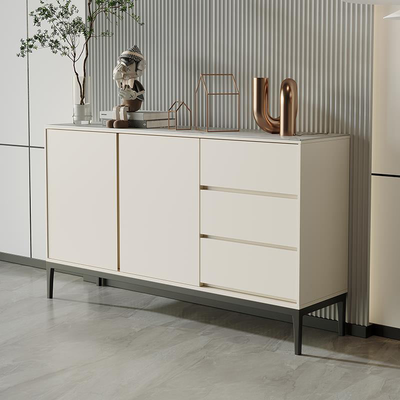 Contemporary Stone Sideboard 3-Drawer and 2-Door Dining Room Sideboard