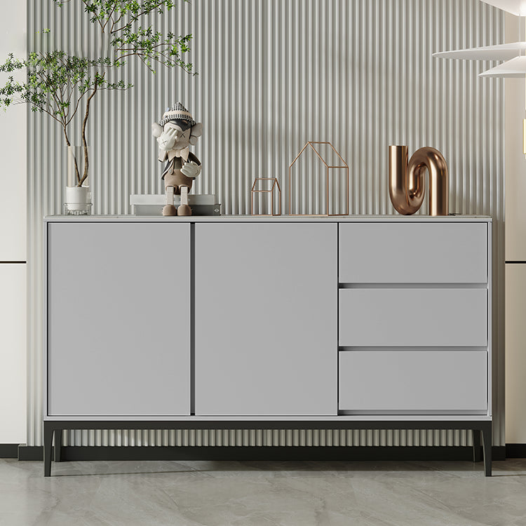 Contemporary Stone Sideboard 3-Drawer and 2-Door Dining Room Sideboard