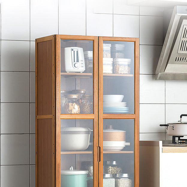 Modern Solid Wood Sideboard Table 30-inch Sideboard in Brown