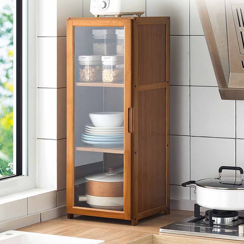 Modern Solid Wood Sideboard Table 30-inch Sideboard in Brown