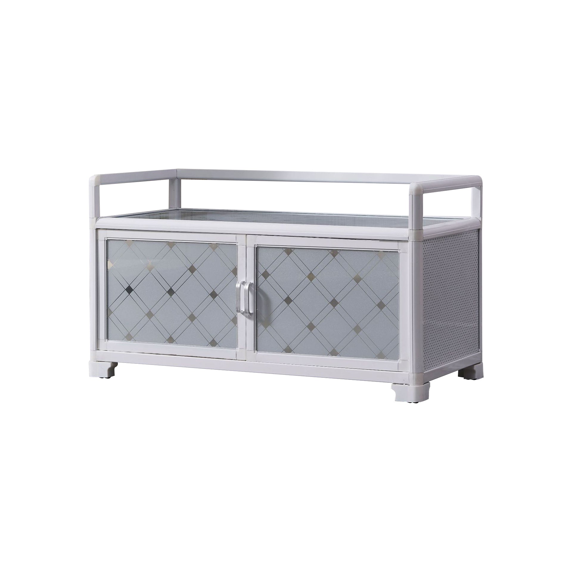 White Metal Contemporary Sideboard Cabinet Dining Room Sideboard