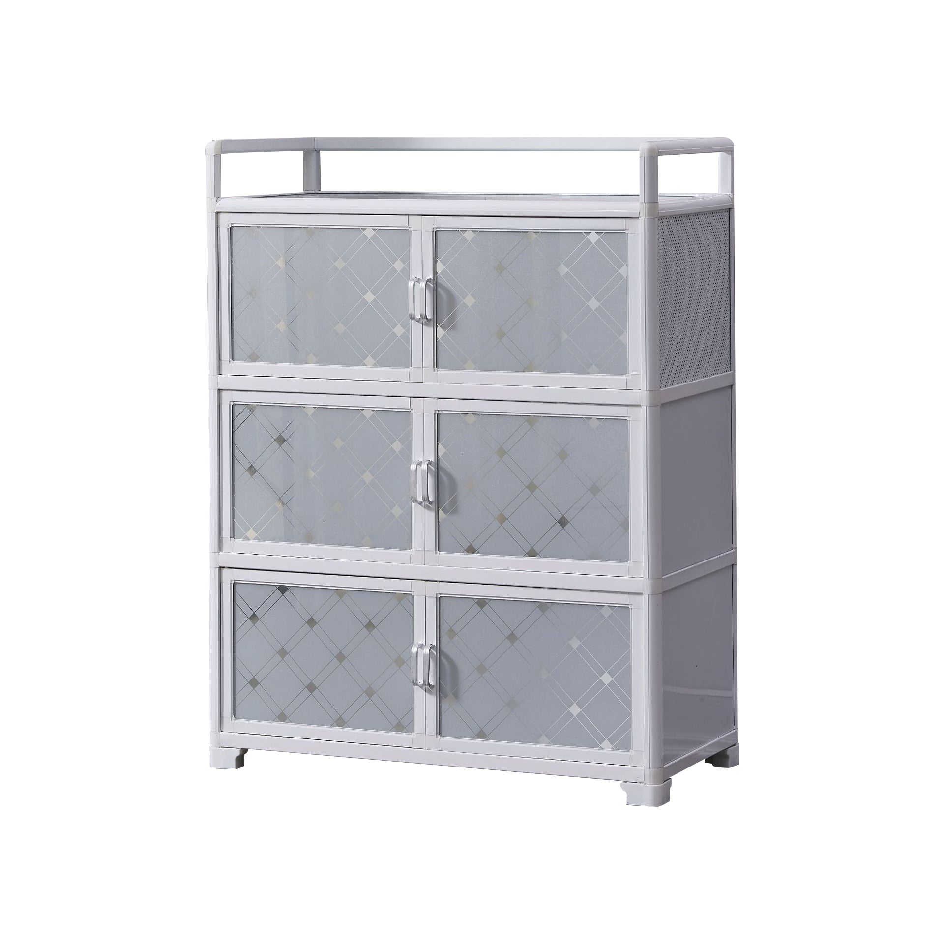 White Metal Contemporary Sideboard Cabinet Dining Room Sideboard