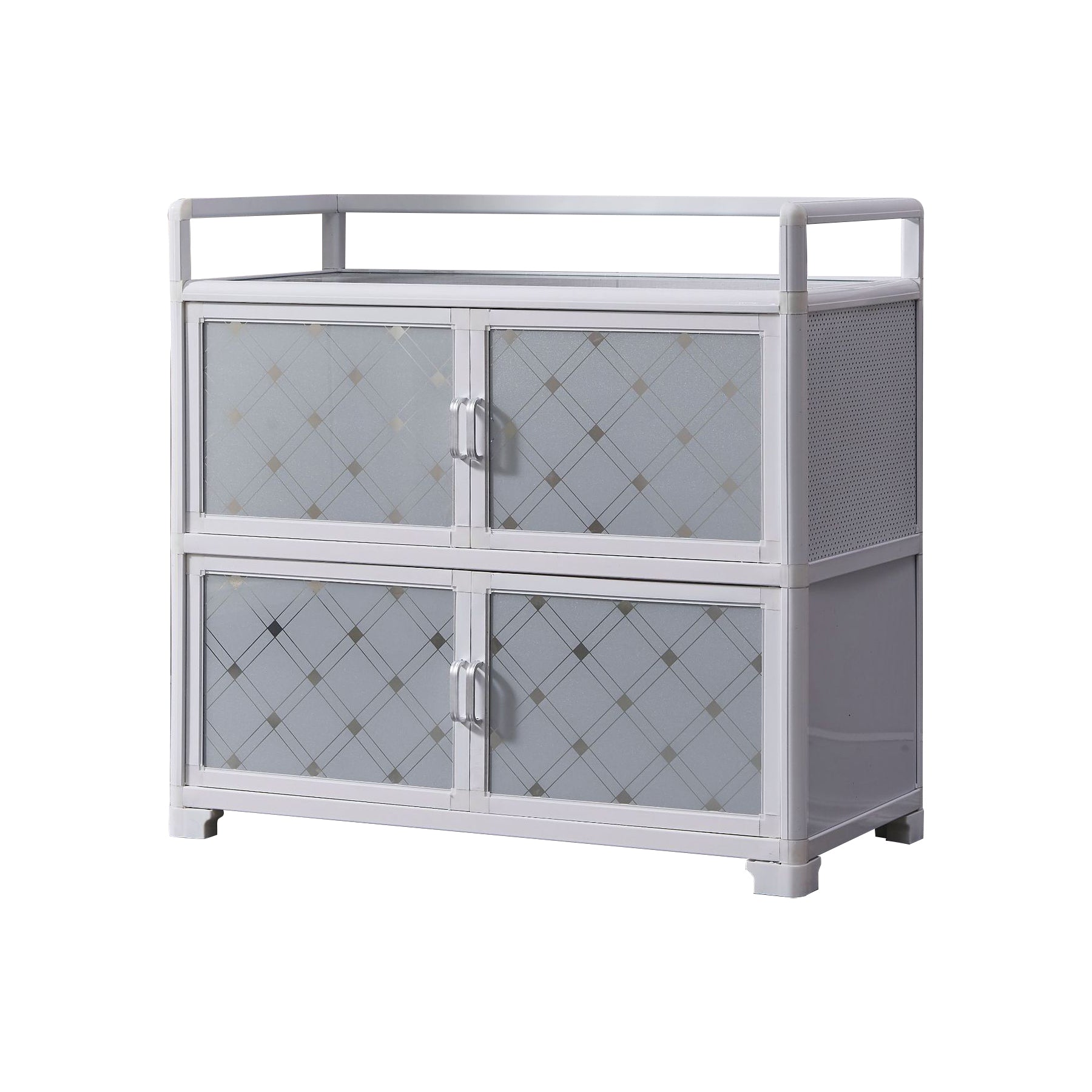 White Metal Contemporary Sideboard Cabinet Dining Room Sideboard