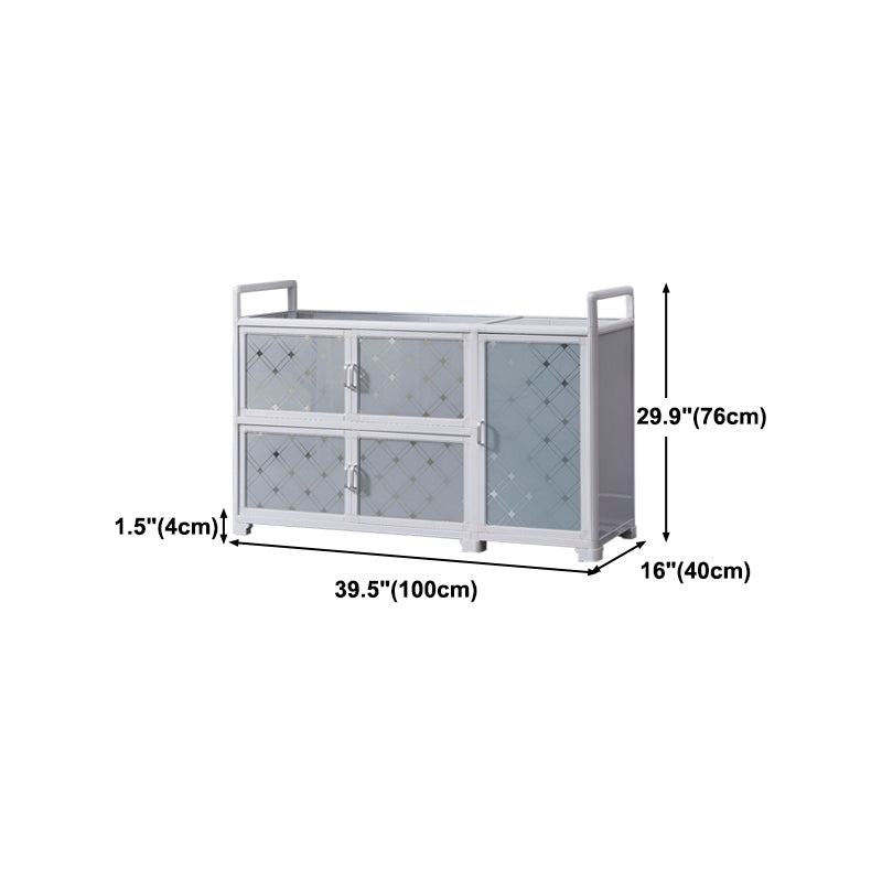 White Metal Contemporary Sideboard Cabinet Dining Room Sideboard